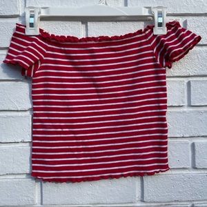 Off the shoulder crop top